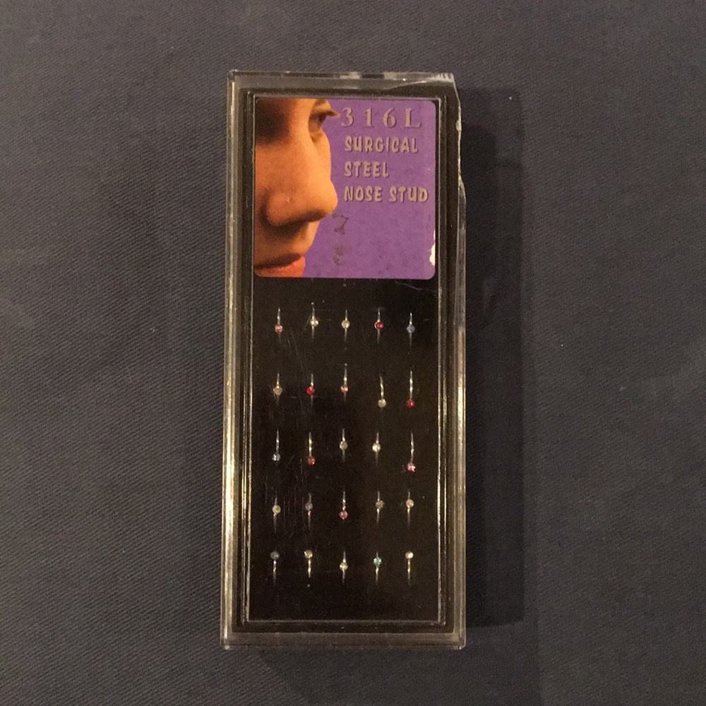 Surgical Steel Rhinestone Nose Rings